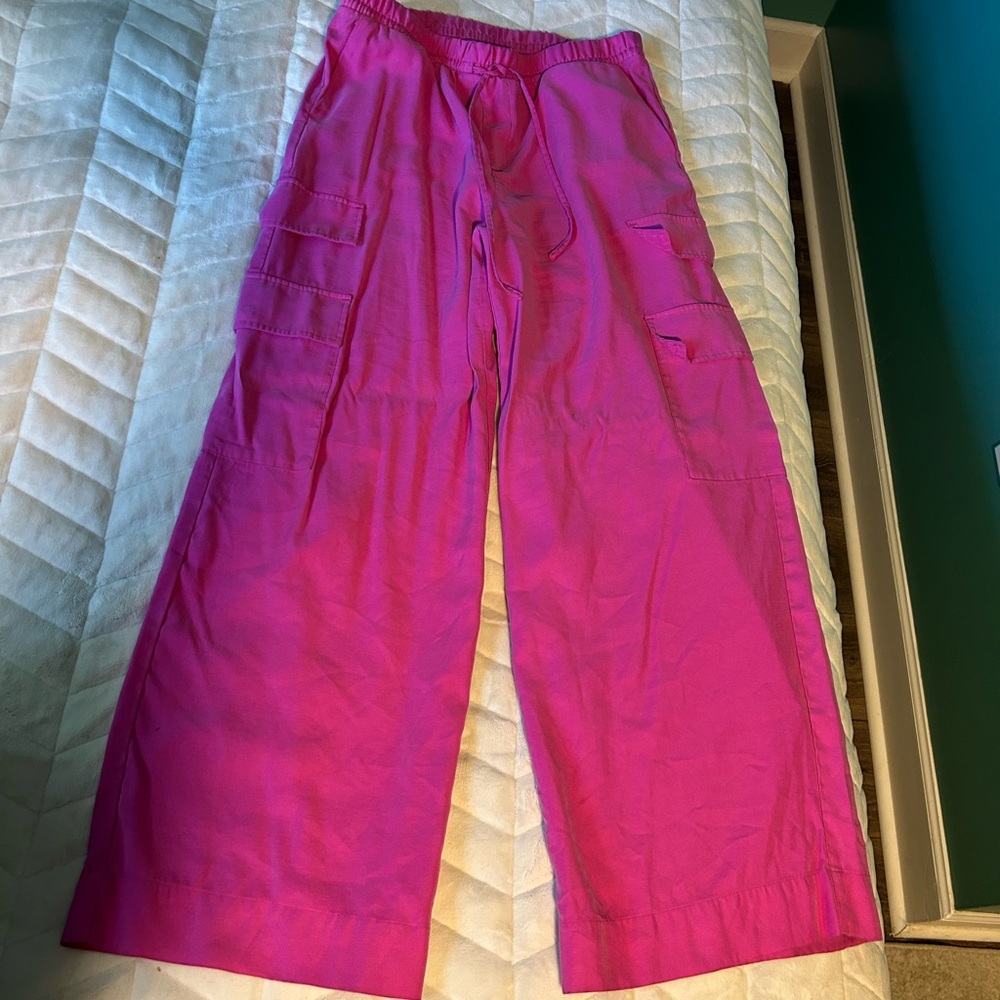 Vibrant Pink Wide-Leg Pants